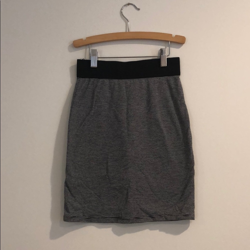 Striped cotton mini skirt